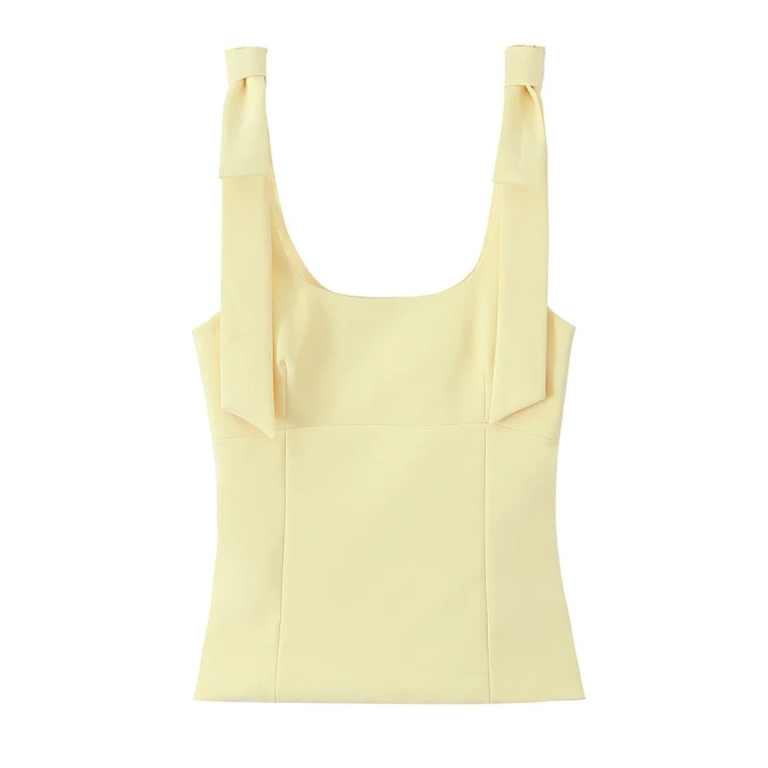 Maja | Top na Ramiączkach z Kokardą w Stylu Gorsetowym - XS - Woman tops