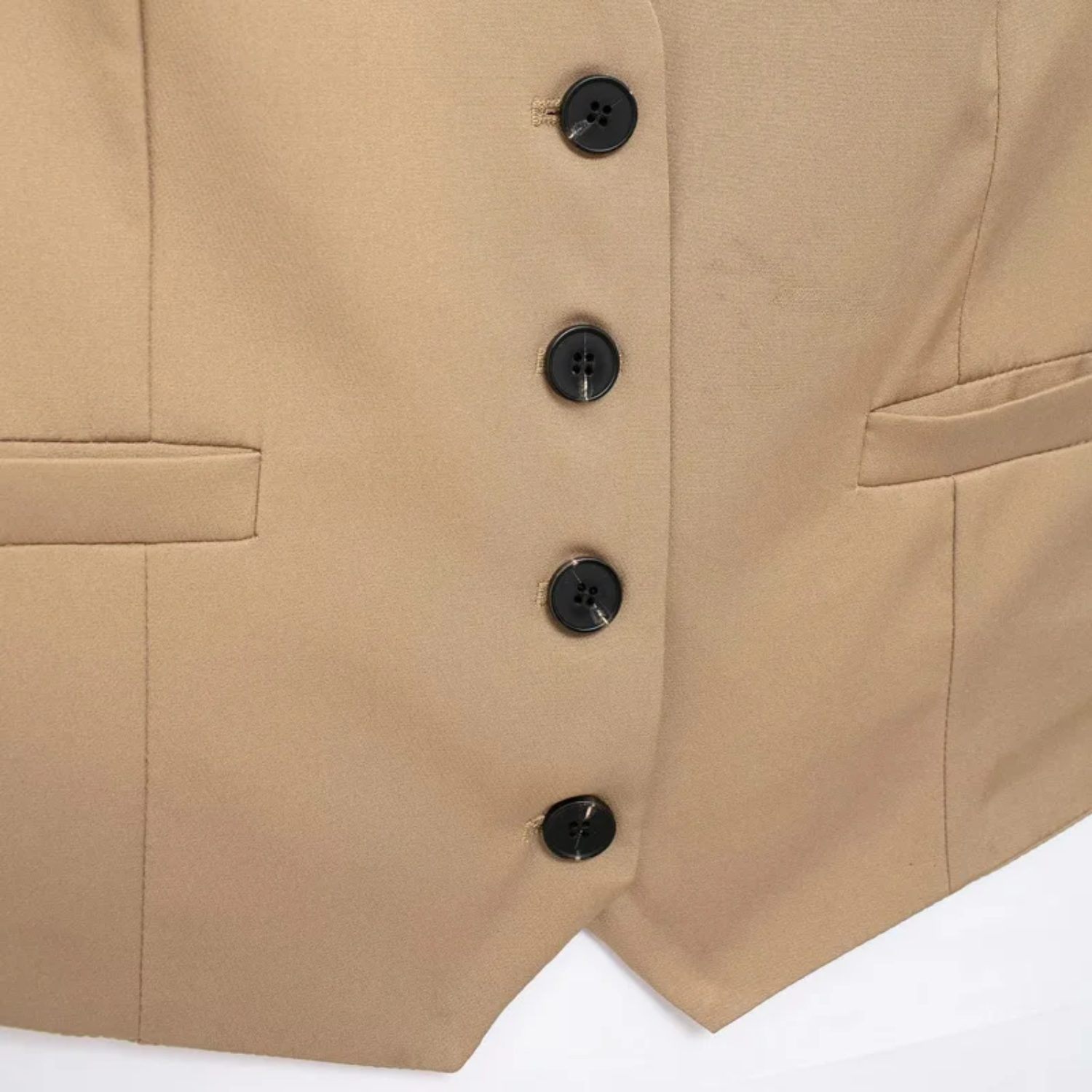 Wiktoria | Elegancki Letni Top Bez Rękawów w Kolorze Khaki - Woman tops