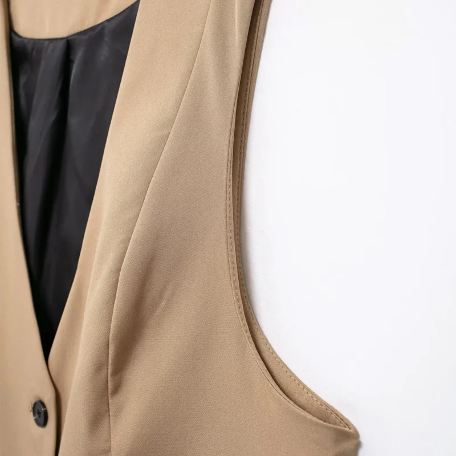 Wiktoria | Elegancki Letni Top Bez Rękawów w Kolorze Khaki - Woman tops