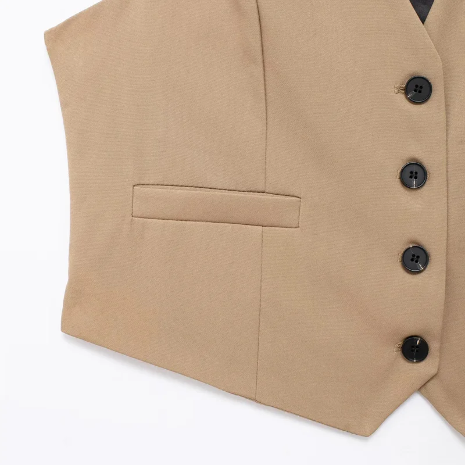 Wiktoria | Elegancki Letni Top Bez Rękawów w Kolorze Khaki - Woman tops