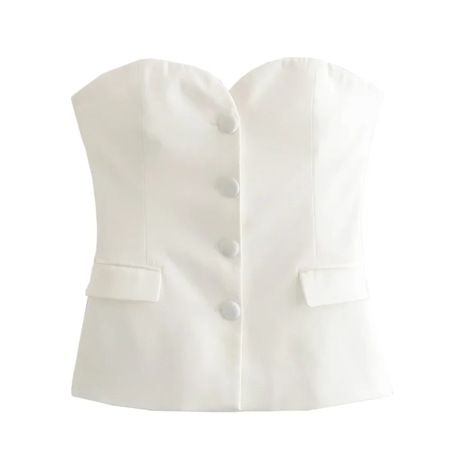 Alicja | Elegancki Gorsetowy Top Bez Ramiączek i Pleców - XS - Woman tops