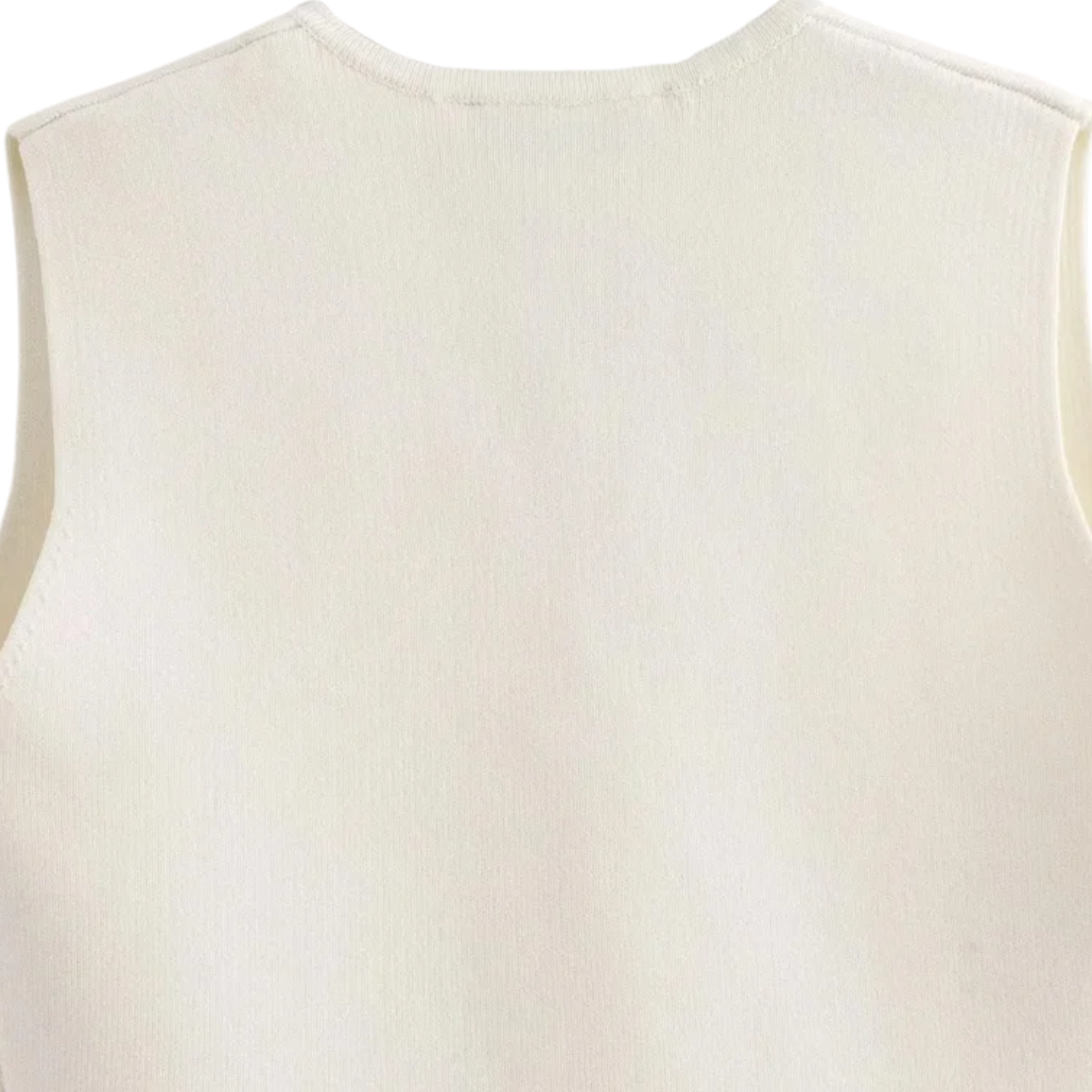 Amelia | Elegancki Dzianinowy Top Bez Rękawów Biały - Woman tops