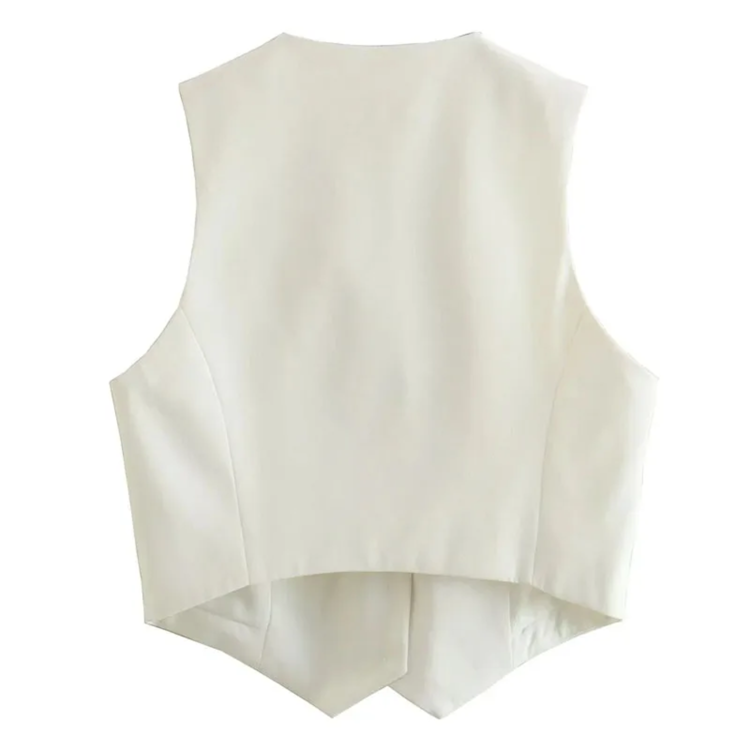 Natalia | Elegancki Krótki Bezrękawnik z Dekoltem V i Guzikami - Woman tops